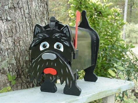 Vintage Scottie Dog Metal Mailbox 